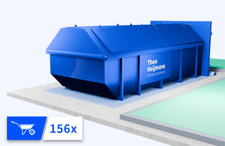 Afvalcontainer 12m³ gesloten